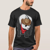 Panda Cowboy pet T-shirt (Voorkant)