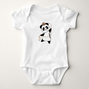 Panda Cowboy Western Mooie Dieren Voor Kinderen Romper