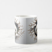 Panda Cracked Hole Art Panda Smashed Wall 3D Koffiemok (Center)