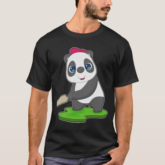 Panda Cricket bat T-shirt (Voorkant)