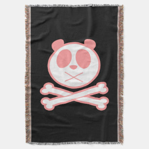Panda Cross Bone - Roze Deken