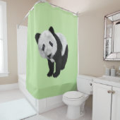 Panda Cub Green Douchegordijn (In situ)