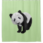 Panda Cub Green Douchegordijn (Voorkant)