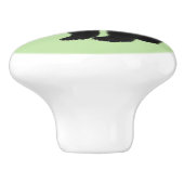 Panda Cub Green Keramische Knop (Zijkant)
