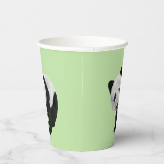 Panda Cub Green Papieren Bekers (Rechts)