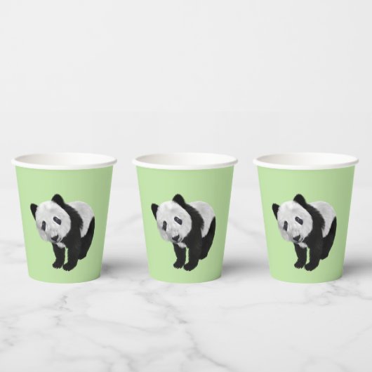 Panda Cub Green Papieren Bekers (Multi)