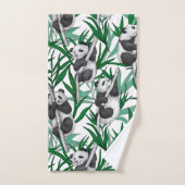 Panda cubs on bad handdoek (Handdoek)