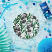 Panda cubs on papieren bordje (Feest)