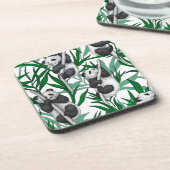 Panda cubs op bier onderzetter (Linkerzijde)