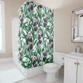 Panda cubs op douchegordijn (In situ)