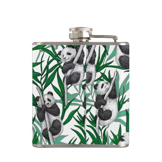 Panda cubs op heupfles (Achterkant)