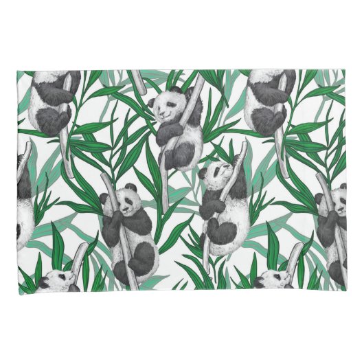 Panda cubs op kussensloop (Voorkant-Rechts)