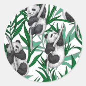 Panda cubs op ronde sticker (Voorkant)
