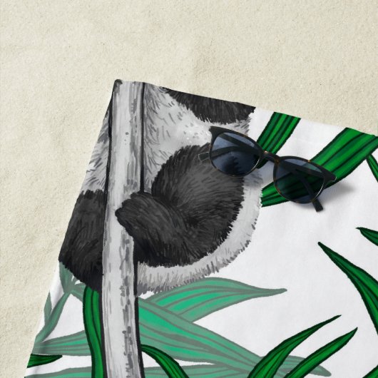 Panda cubs op strandlaken (In situ)