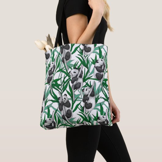 Panda cubs op tote bag (Dichtbij)