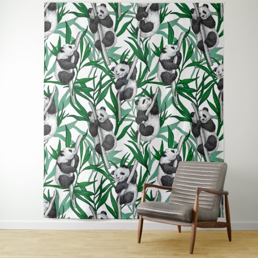 Panda cubs op wandkleed (In situ)