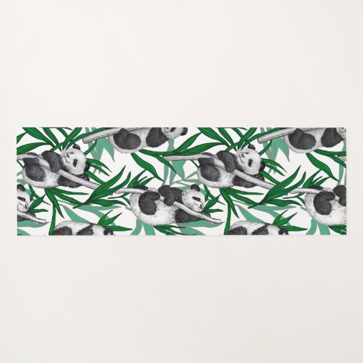 Panda cubs op yogamat (Achterkant (horizontaal))