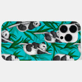 Panda cubs over turkooizen Case-Mate iPhone case (Achterkant (horizontaal))
