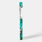 Panda cubs over turkooizen iPhone hoesje (Linkerkant)