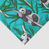 Panda cubs over turkooizen tissuepapier (Detail)