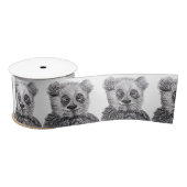 Panda Custom 3 in breed satijnen lint, 2 yard spoe Lint (Spoel)