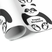 Panda Custom Birthday Cadeaupapier (Rol Hoek)