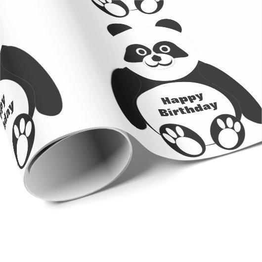 Panda Custom Birthday Cadeaupapier (Rol Hoek)