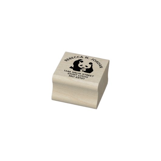 Panda Custom Retour Adres Rubber Stempel (Stempel)