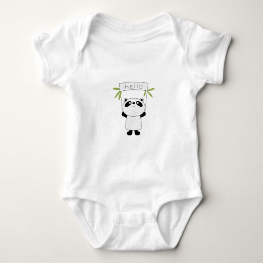 Panda Cute Design Baby Jersey Rompertje Romper (Voorkant)