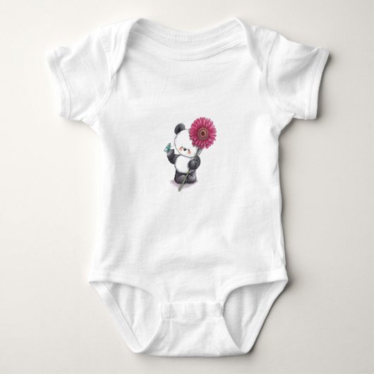 Panda Cute Design Baby Jersey Rompertje Romper (Voorkant)