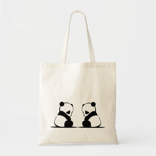 Panda Cute Design Canvas tassen (Voorkant)