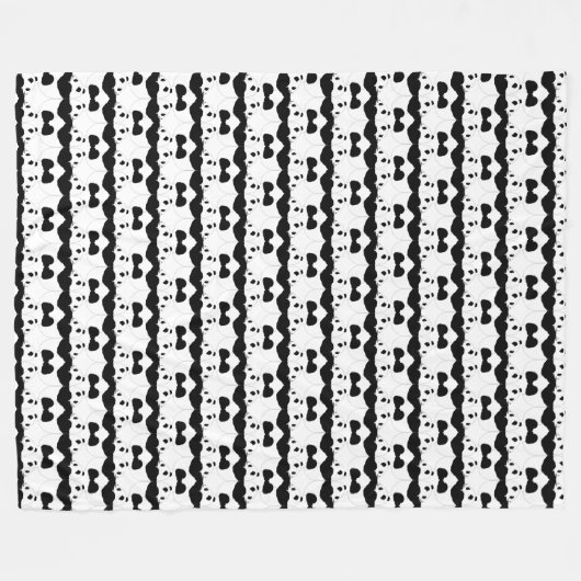 Panda Cute Design Fleece Blanket (Voorkant (Horizontaal))