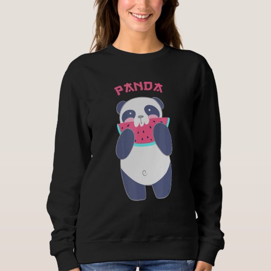 Panda Cute Panda Panda Beer Heart Watermelon Trui (Voorkant)