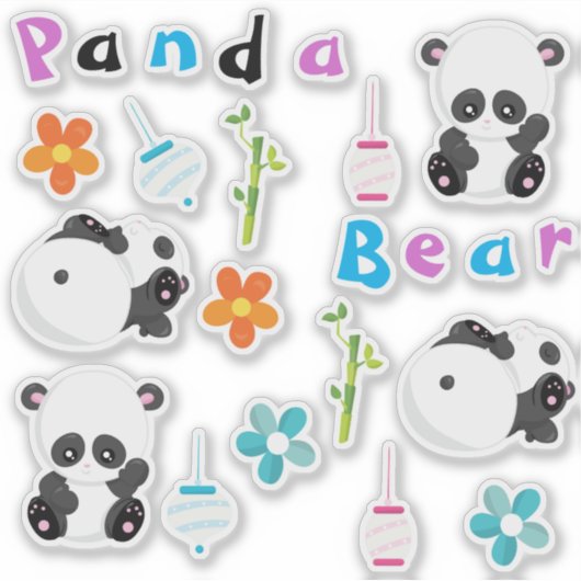 Panda Cuteness Sticker (Voorkant)