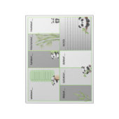 Panda cutie A4 weekplanner Notitieblok (Linkerzijde)