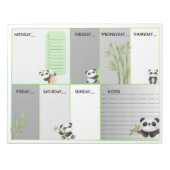 Panda cutie A4 weekplanner Notitieblok (Voorkant)