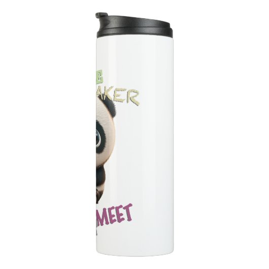 Panda Cuttest Trouble Maker Schattig Schattig Grap Thermosbeker (Geroteerd rechts)