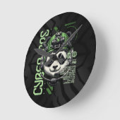 Panda Cyborg Ops – Futuristic Cybernetic Panda  Ronde Klok (Hoek)