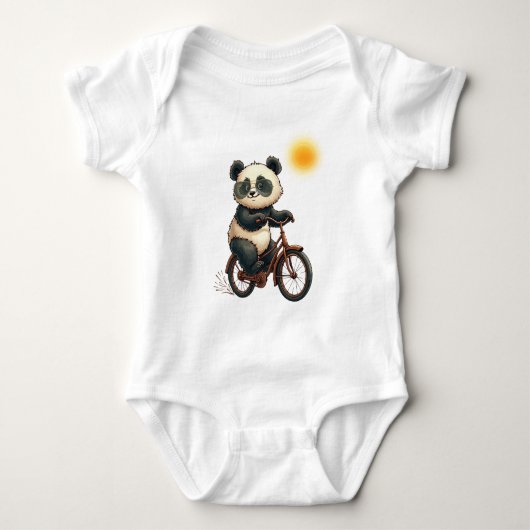 Panda cycling romper (Voorkant)