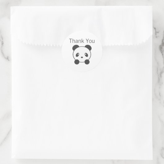 Panda dank u stickers (Tas)