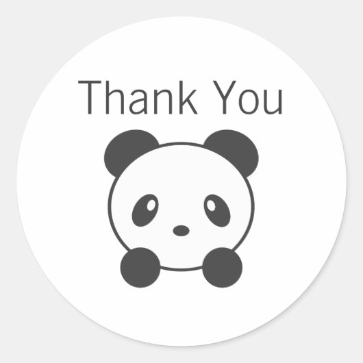 Panda dank u stickers (Voorkant)