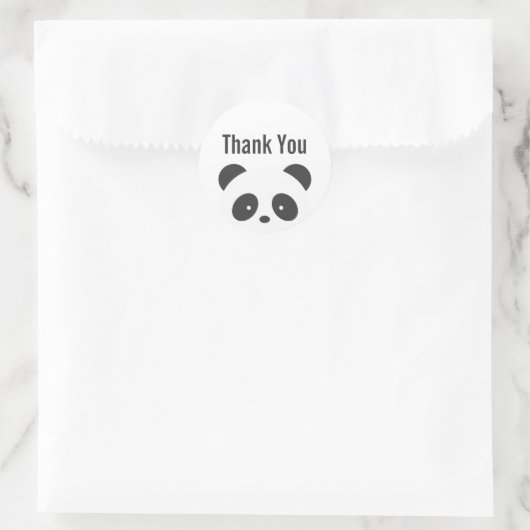 Panda dank u stickers (Tas)