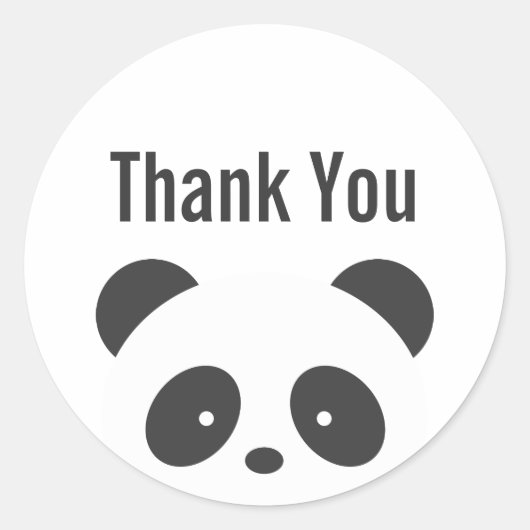 Panda dank u stickers (Voorkant)