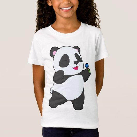 Panda Darts Dart Sporten T-shirt (Voorkant)