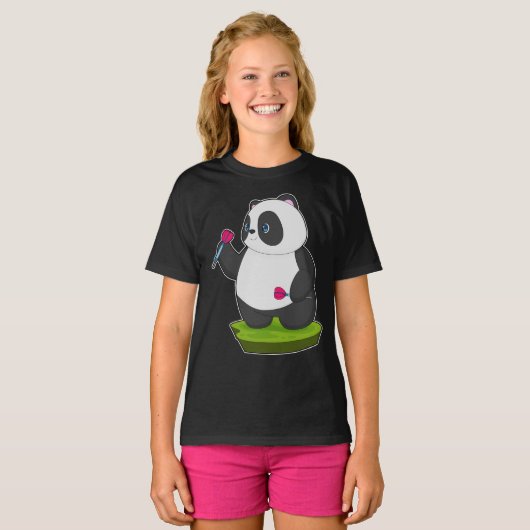 Panda Darts T-shirt (Voorkant volledig)