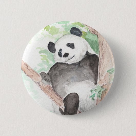 Panda, de ontwerpknop van het Hangen uit Ronde Button 5,7 Cm (Voorkant)