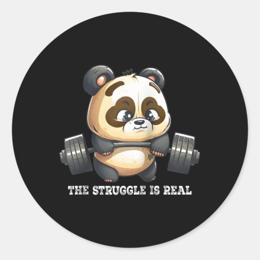 Panda de strijd is echt een goed wapen ... ronde sticker (Voorkant)
