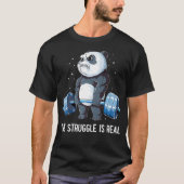 Panda de strijd is een echte gewichtverhogende fit t-shirt (Voorkant)