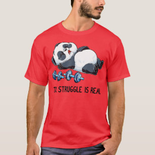 Panda de Struggle is een echte 'Weightlift Fitness T-shirt