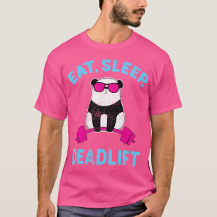 Panda Deadlif Workout Gewichtheffen Bodybuilding T-shirt